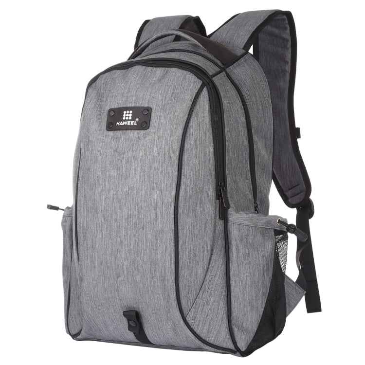 HAWEEL 14W Foldable Removable Solar Power Outdoor Portable Canvas Dual Shoulders Laptop Backpack, USB Output: 5V 2.1A Max