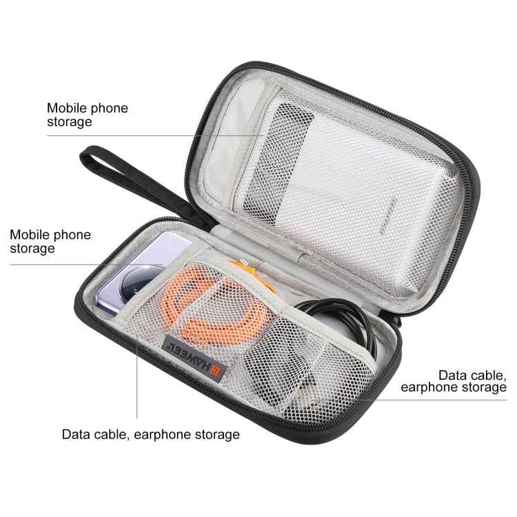 HAWEEL Electronic Organizer Storage Bag for Cellphones, Power Bank, Cables, Mouse, Earphones