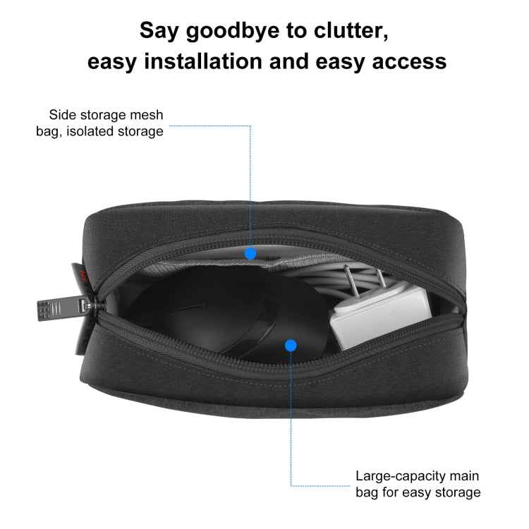 HAWEEL Electronic Organizer Storage Bag for Charger, Power Bank, Cables, Mouse, Earphones, Size: S