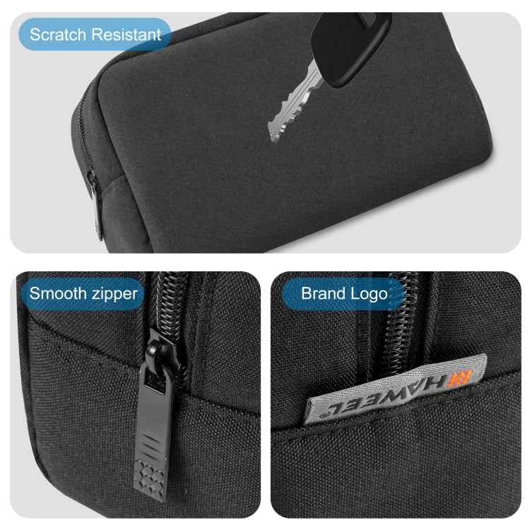 HAWEEL Electronics Organizer Storage Bag for Charger, Power Bank, Cables, Mouse, Earphones, Size: L