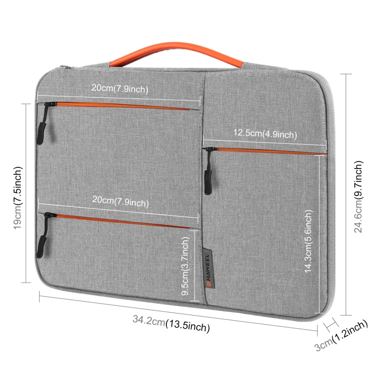 HAWEEL 13.0 inch Sleeve Case Zipper Briefcase Laptop Handbag For Macbook, Samsung, Lenovo Thinkpad, Sony, DELL Alienware, CHUWI, ASUS, HP, 13 inch -13.5 inch Laptops, 13.0-13.5 inch
