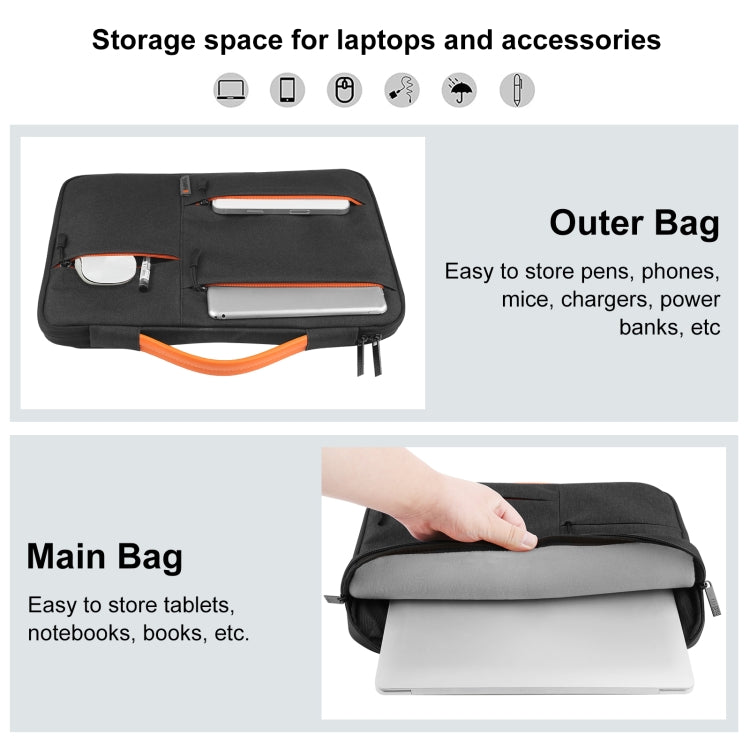 HAWEEL 14.0 inch-15.0 inch Laptop Sleeve Case Zipper Briefcase Handbag For Macbook, Samsung, Lenovo Thinkpad, Sony, DELL Alienware, CHUWI, ASUS, HP Laptops