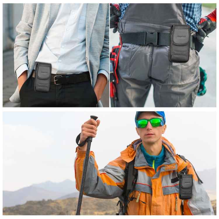 HAWEEL 4.7-6.1 inch Nylon Cloth Phone Belt Clip Carrying Pouch with Card Slot