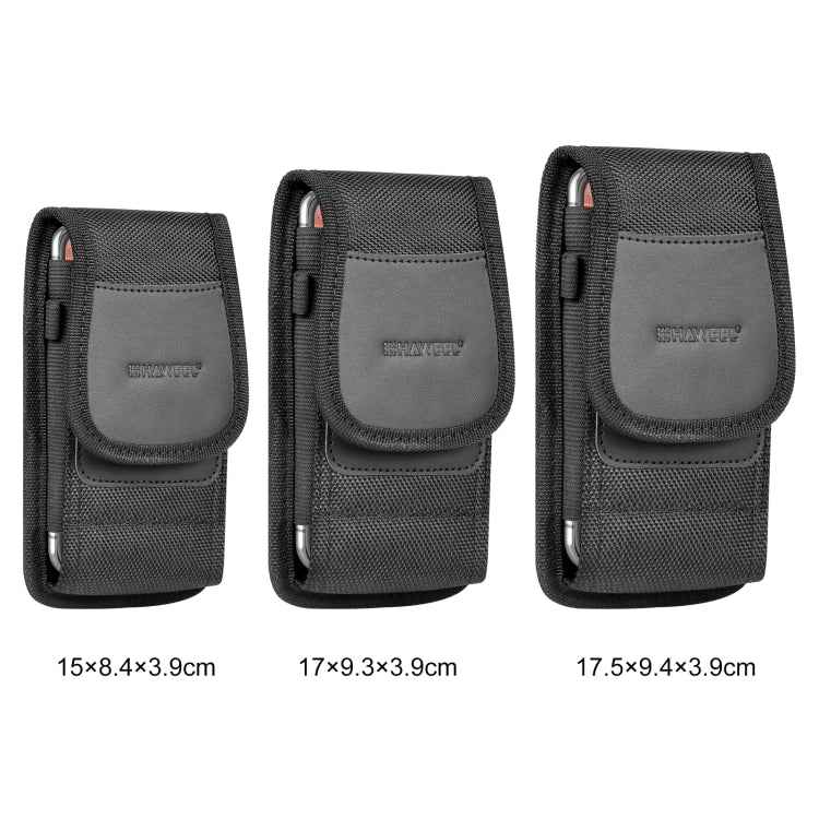 HAWEEL 4.7-6.1 inch Nylon Cloth Phone Belt Clip Carrying Pouch with Card Slot