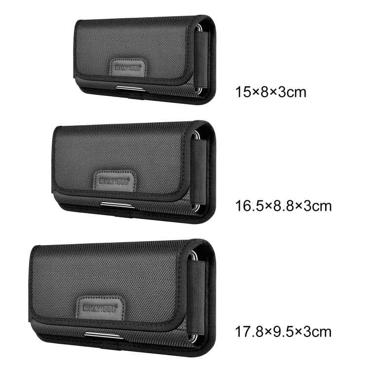 HAWEEL 4.7 inch Nylon Cloth Phone Belt Clip Horizontal Carrying Pouch with Card Slot