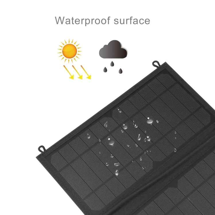 HAWEEL 18W 3 Panels Foldable Solar Panel Charger Bag with 5V / 3.1A Max Dual USB Ports, Support QC3.0 and AFC