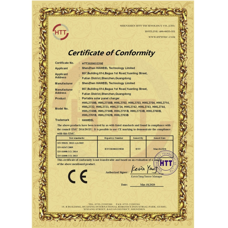 HAWEEL 21W Ultrathin 3-Fold Foldable 5V / 3A Solar Panel Charger with Dual USB Ports, Support QC3.0 and AFC