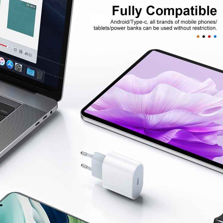 HAWEEL PD 20W Single USB-C / Type-C Interface QC Travel Charger, Support Full QC Protocol, EU Plug