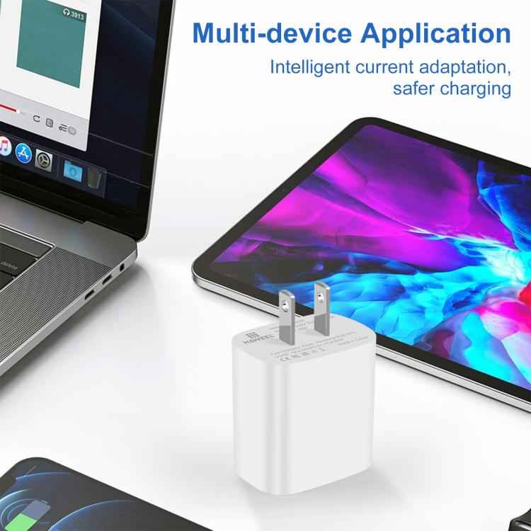 HAWEEL 20W Dual-Port Fast Charger Adapter, US Plug, Dual-Port Charger US Plug