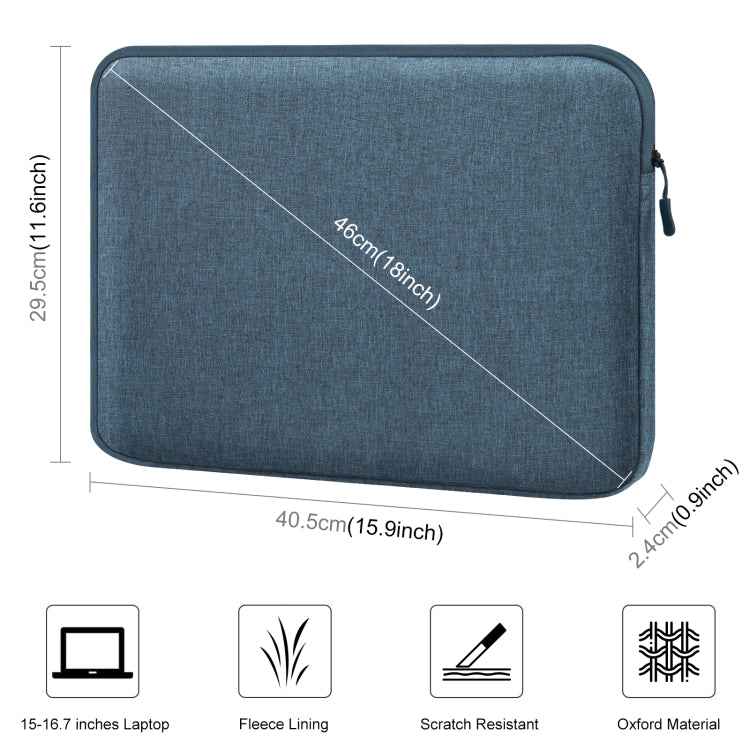 HAWEEL 16 inch Laptop Sleeve Case Zipper Briefcase Bag for 15-16.7 inch Laptop