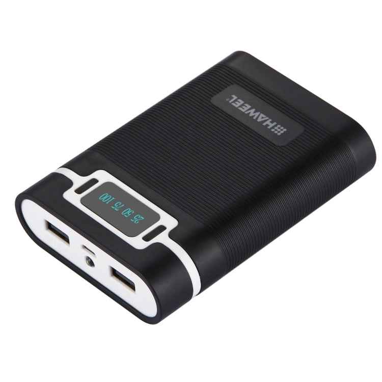 HAWEEL DIY 4 x 18650 Battery (Not Included) 10000mAh Power Bank Shell Box with 2 x USB Output & Display for iPhone, Galaxy, Sony, HTC, Google, Huawei, Xiaomi, Lenovo and other Smartphones
