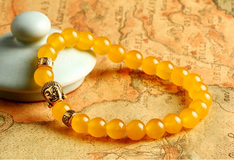 Natural Stone Buddha Head Bracelet