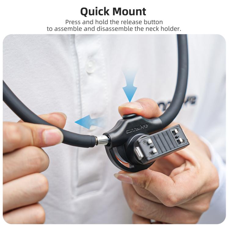 Sunnylife Magnetic POV Neck Mount Hand Free Video Vlog Neck Adjustable Selfie Holder with Body Strap For Insta360 X4 Air / X5 / Ace Pro 2 / 1 / Ace, For Insta360 X4 Air / X5 / Ace Pro 2 / 1 / Ace