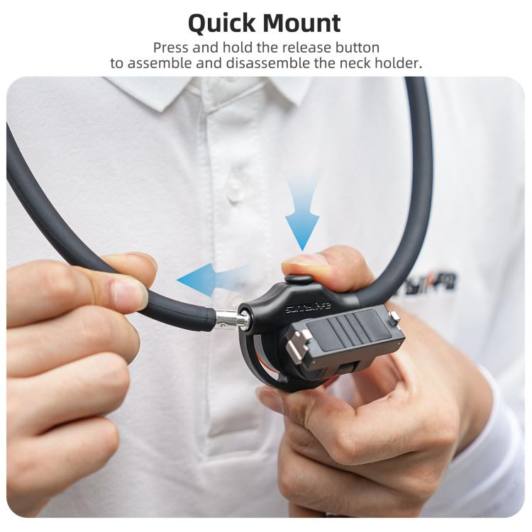Sunnylife Magnetic POV Neck Mount Hand Free Video Vlog Neck Adjustable Selfie Holder with Body Strap For Insta360 GO Ultra, For Insta360 GO Ultra