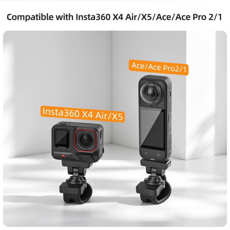 Sunnylife Magnetic Quick-Release Flexible Mount Series 360 Strap Wrap Band Mount Bike Tube Clip Holder For Insta360 X4 Air / X5 / Ace / Ace Pro 2 / 1, For Insta360 X4 Air / X5 / Ace / Ace Pro 2 / 1
