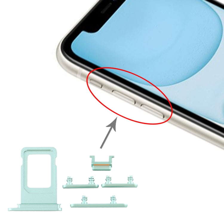 SIM Card Tray + Side Key for iPhone 11, For iPhone 11(Single card), For iPhone 11(Yellow)(Single card), For iPhone 11 (Purple)(Single card), For iPhone 11