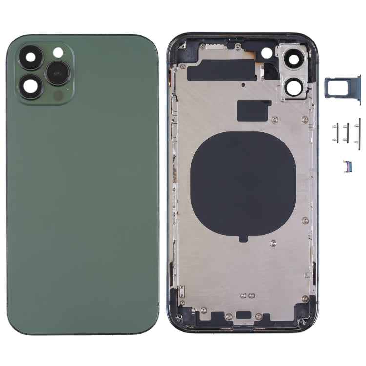 Electroplated Frame Back Housing Cover with Appearance Imitation of iP13 Pro for iPhone 11, for iPhone 11(Electroplated Frame,Green)