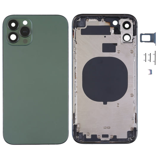 Electroplated Frame Back Housing Cover with Appearance Imitation of iP13 Pro for iPhone 11, for iPhone 11(Electroplated Frame,Green)