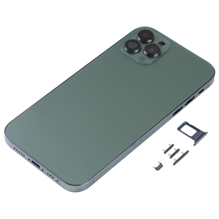 Electroplated Frame Back Housing Cover with Appearance Imitation of iP13 Pro for iPhone 11, for iPhone 11(Electroplated Frame,Green)