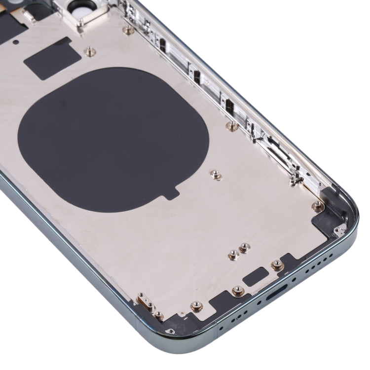 Electroplated Frame Back Housing Cover with Appearance Imitation of iP13 Pro for iPhone 11, for iPhone 11(Electroplated Frame,Green)