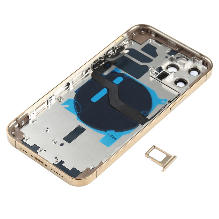 Battery Back Cover (with Side Keys & Card Tray & Power + Volume Flex Cable & Wireless Charging Module) for iPhone 12 Pro, For iPhone 12 Pro