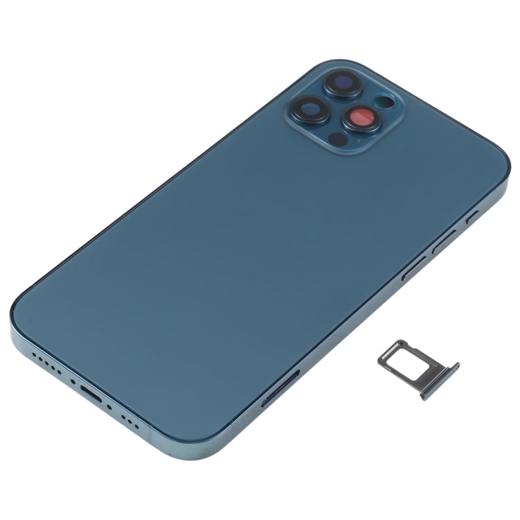 Battery Back Cover Assembly (with Side Keys & Speaker Ringer Buzzer & Motor & Camera Lens & Card Tray & Power Button + Volume Button + Charging Port & Wireless Charging Module) for iPhone 12 Pro, For iPhone 12 Pro(Blue), For iPhone 12 Pro(White)�������...