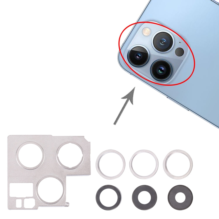 Camera Lens Cover With Retaining Bracket for iPhone 13 Pro(Graphite), For iPhone 13 Pro, For iPhone 13 Pro(Sierra Blue), For iPhone 13 Pro (Green)