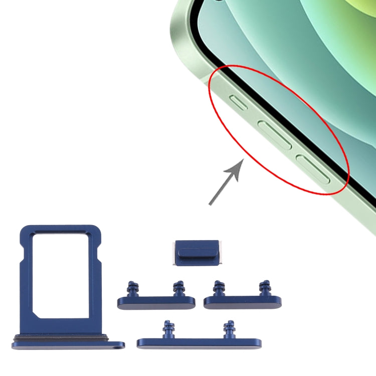 Bandeja para tarjeta SIM + Teclas laterales para iPhone 12 Mini, para iPhone 12 Mini (una tarjeta)
