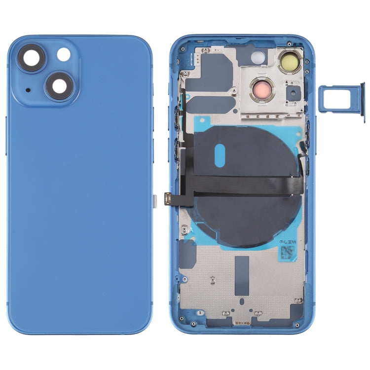 For iPhone 13 mini Battery Back Cover with Side Keys & Card Tray & Power + Volume Flex Cable & Wireless Charging Module, For iPhone 13 mini (Assembly)