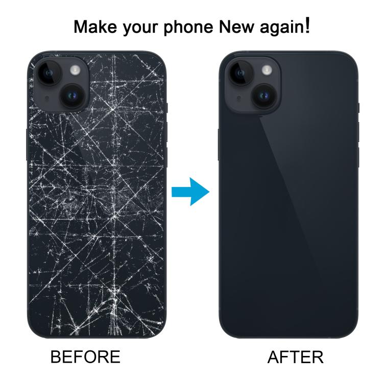 For iPhone 14 Plus Glass Battery Back Cover with Flash Bracket + Wireless Charging Module
