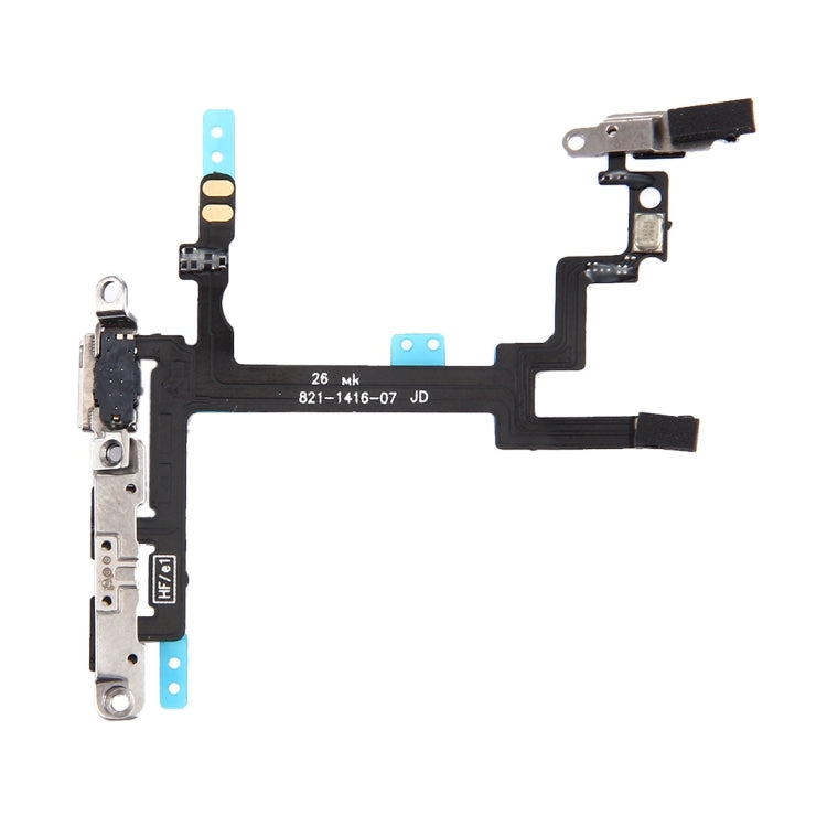 Power Button & Volume Button Flex Cable with Brackets for iPhone 5, For iPhone 5