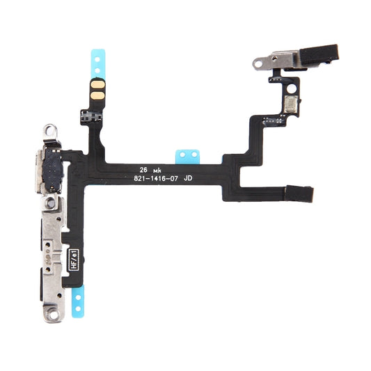 Power Button & Volume Button Flex Cable with Brackets for iPhone 5, For iPhone 5