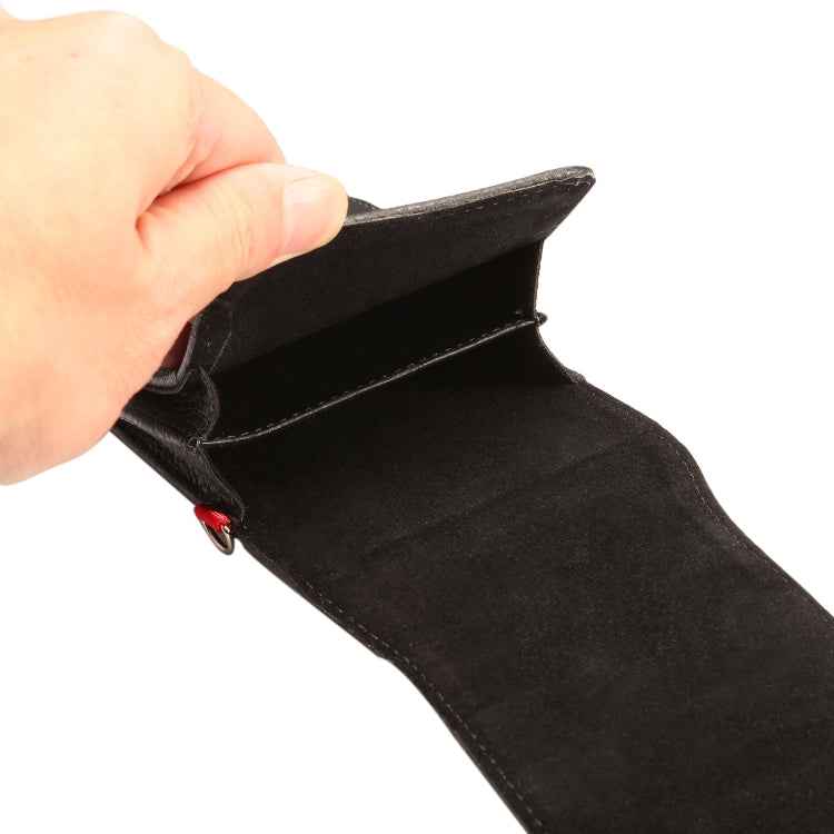 For 6.7 inch and Below Phones Litchi Texture Multifunctional Universal Vertical Flip Upright Double Lattice PU Leather Case Waist Bag with Card Slot & Belt Clip & Lanyard