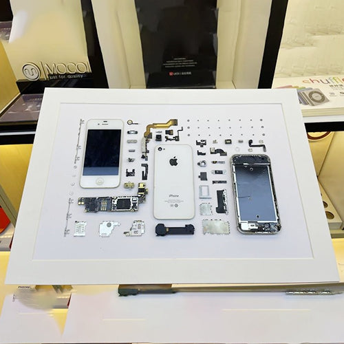 Non-Working Fake Dummy 3D Mobile Phone Photo Frame Mounting Disassemble Specimen Frame for iPhone 4