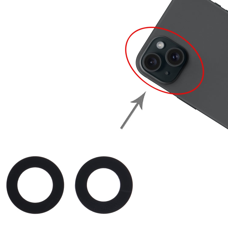 For iPhone 15 Plus 2 in 1 Back Camera Lens, For iPhone 15 Plus