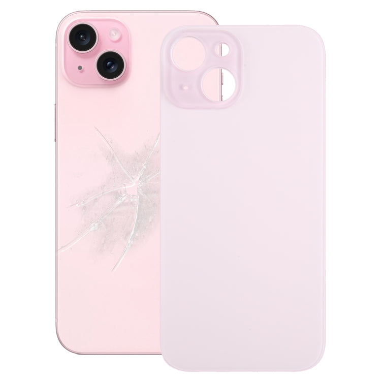 Easy Replacement Big Camera Hole Glass Back Battery Cover for iPhone 15, For iPhone 15(Not Disassemble)