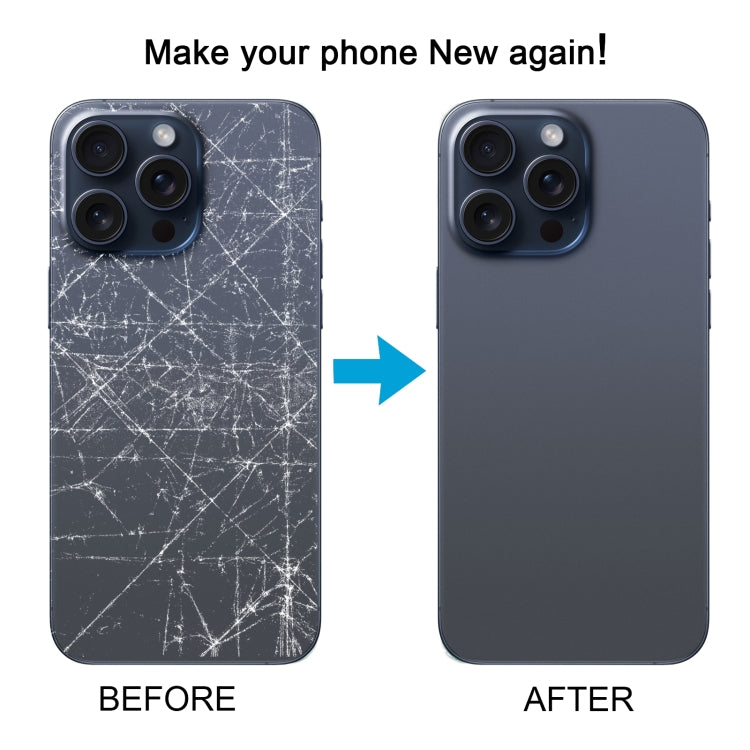 For iPhone 15 Pro Max Easy Replacement Big Camera Hole Glass Back Battery Cover