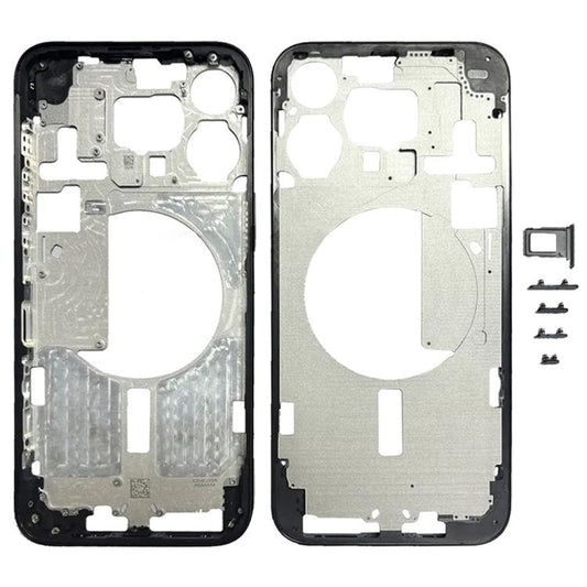 For iPhone 15 Pro Max Middle Frame Bezel Plate with Side Keys + Card Tray, Version:CE EU Version, For iPhone 15 Pro Max(CE EU Version)