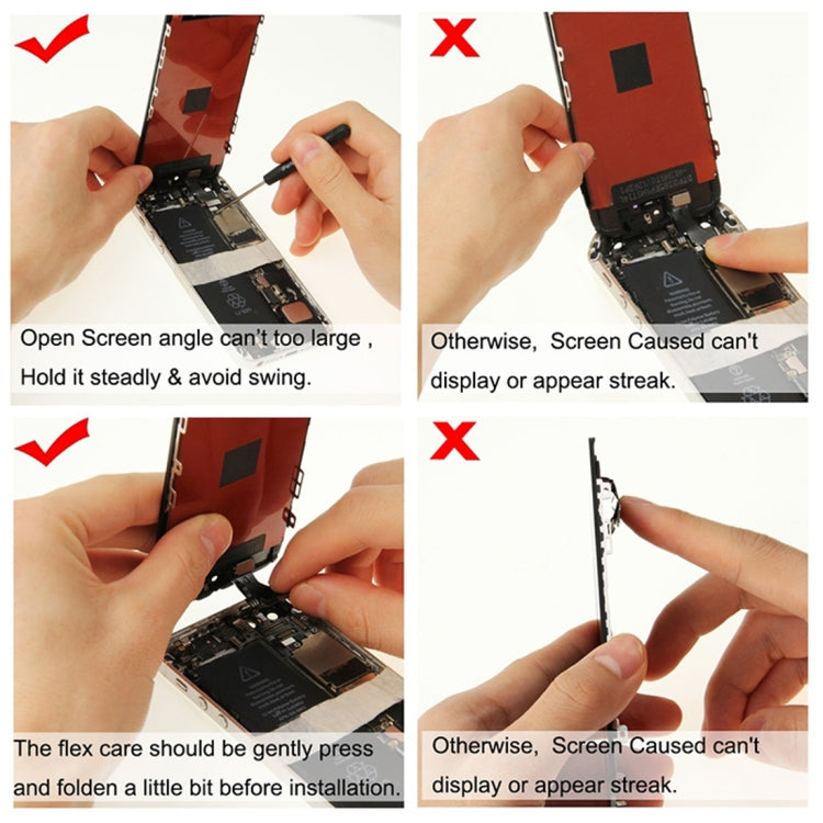 LCD Screen with Front Camera for iPhone 5S, 4 in 1 for i5s White - BSPART