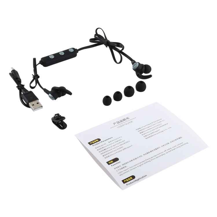 BT-KDK61 CVC6.0 Noise Reduction Stereo Magnetic Wireless Sports Bluetooth Earphone, Support Wire-control