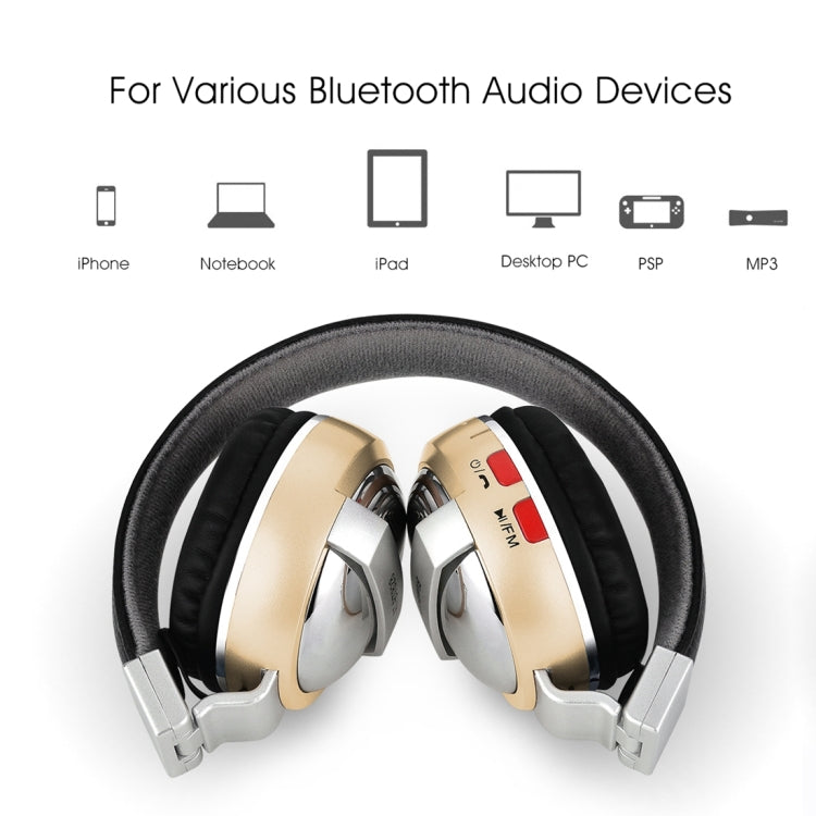 BTH-868 Stereo Sound Quality V4.2 Bluetooth Headphone, Bluetooth Distance: 10m, Support 3.5mm Audio Input & FM