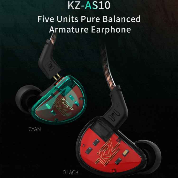 KZ AS10 Ten Unit Moving Iron In-ear HiFi Earphone with Microphone