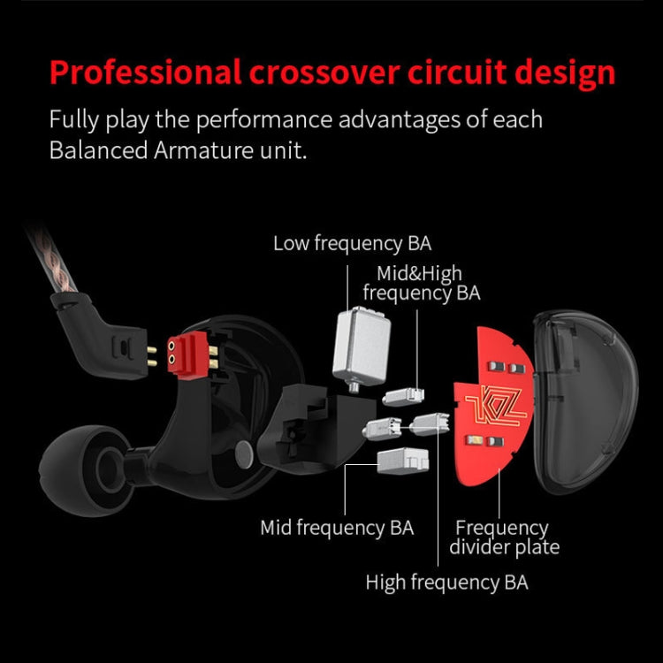 KZ AS10 Ten Unit Moving Iron In-ear HiFi Earphone without Microphone