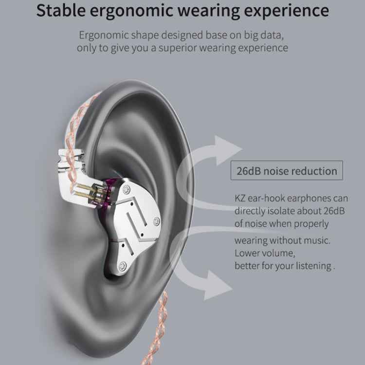 KZ ZSN Circle Iron Moving Iron Quad-core Wired Control In-ear Mega Bass HiFi Earphone with Microphone