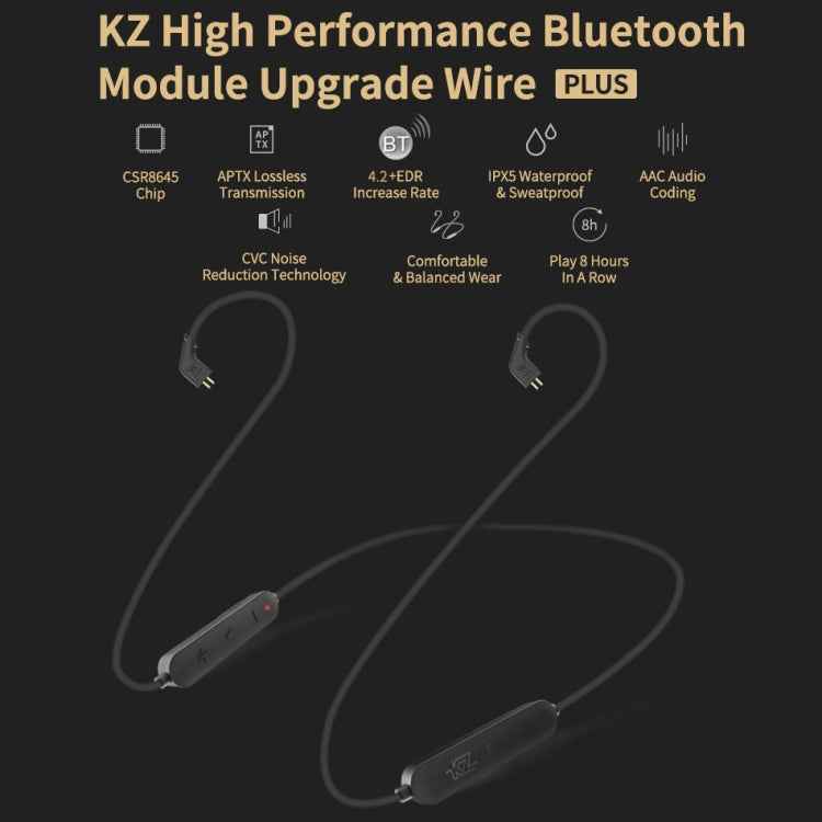 KZ Waterproof High Fidelity Bluetooth Upgrade Cable for KZ ZSN Earphones