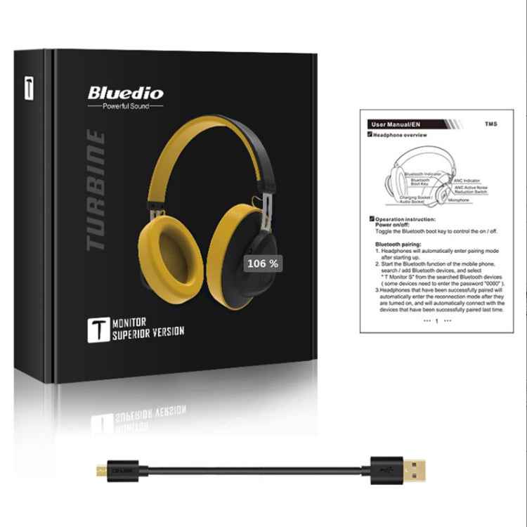 Bluedio TMS Bluetooth Version 5.0 Headset Bluetooth Headset Can Connect Cloud Data to APP