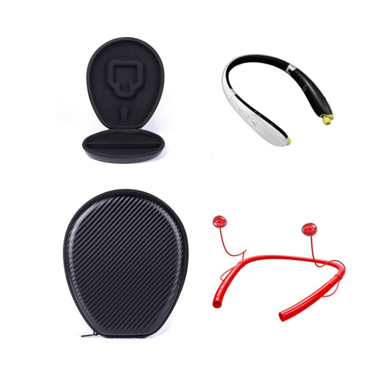 Universal Portable Grass Mat Texture EVA Shockproof Wireless Bluetooth Hanging Neck Sports Earphone Protection Box for JBL / LG / Sony / Samsung, Size: 195 x 155 x35mm, Hanging Neck