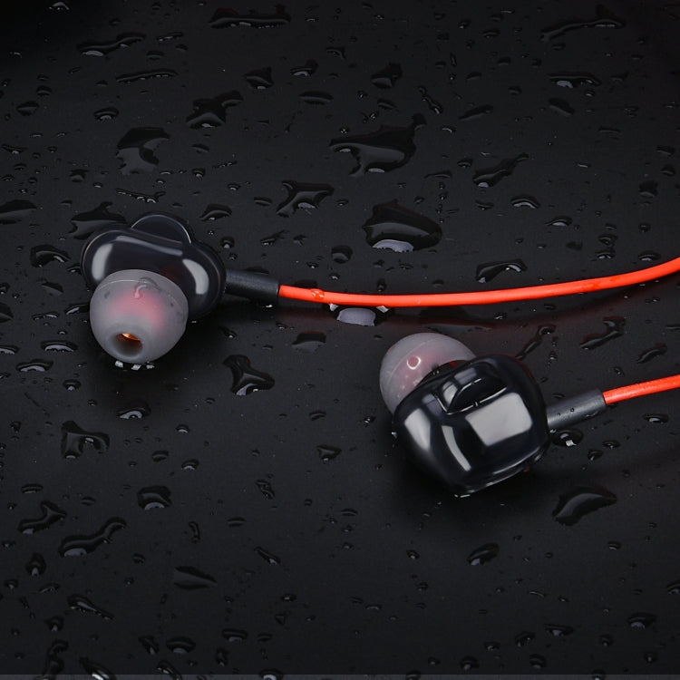 BH-I37 Bluetooth 5.0 Wire-controlled Bluetooth Earphone Built-in High-fidelity Microphone, Support Call, Red
