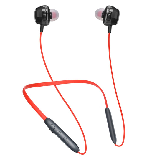BH-I37 Bluetooth 5.0 Wire-controlled Bluetooth Earphone Built-in High-fidelity Microphone, Support Call, Red