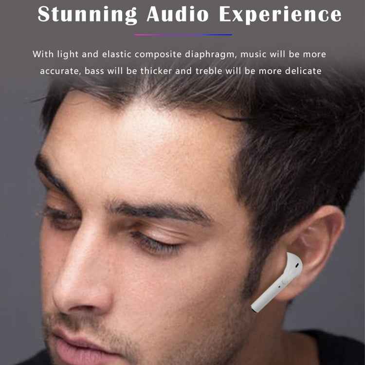 i9 Wireless TWS Sport Bilateral Stereo Bluetooth 5.0 Headset with Charging Box, Push-button Version